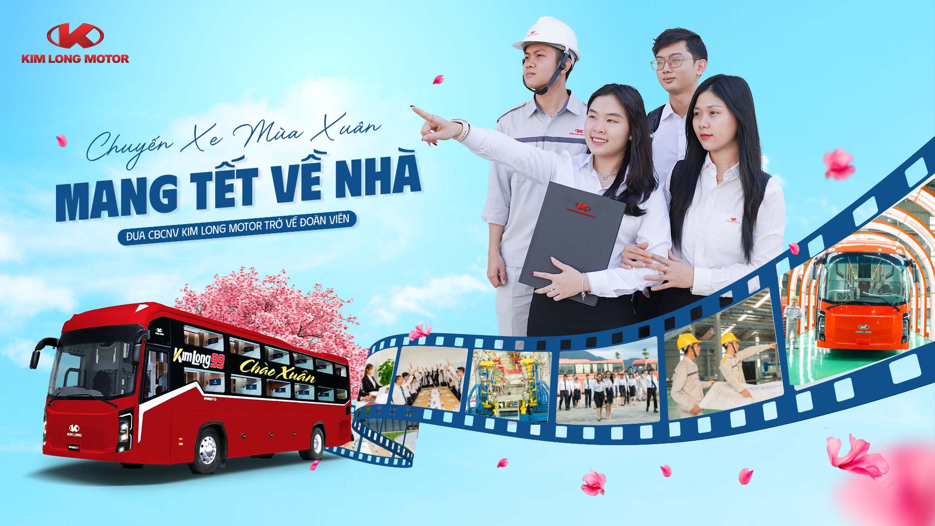 “CHUYẾN XE MÙA XUÂN” ĐƯA CBCNV KIM LONG MOTOR VỀ QUÊ ĐOÀN VIÊN