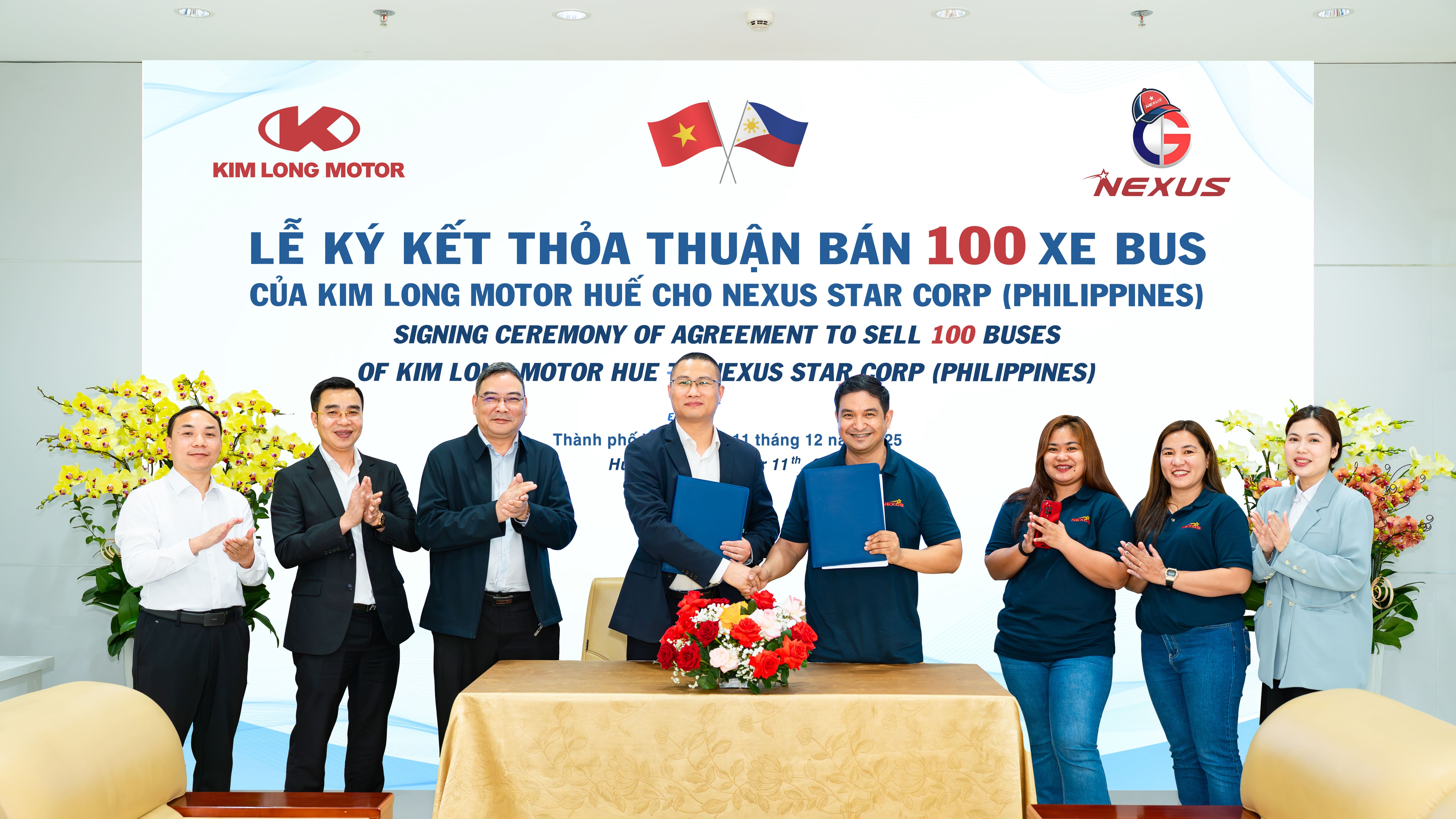 KIM LONG MOTOR Signs Agreement to Supply 100 KIMLONG 99 Buses to NEXUS STAR CORP for the Philippine Market